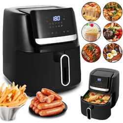 XXL Heißluftfritteuse ohne Öl 8L Fritteusen Friteuse Heißluft Air Fryer 1600W