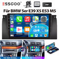 DAB+ Carplay Android 13 Autoradio GPS NAVI WIFI 2+64G für BMW 5er E39 X5 E53 M5