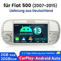 2+32G Android 13 Für Fiat 500 2007-2015 Carplay Autoradio GPS WIFI FM RDS BT 7 "