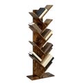 8Fächer Bücherregal Standregal Baumform Raumteiler CD-Regal Holz VASAGLE LBC11BX