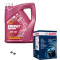 BOSCH Ölfilter 5 L MANNOL Energy Premium 5W-30 für Opel Mokka/Mokka X 1.4