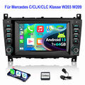 2+64G Für Benz C-Klasse W203 CLK W209 Autoradio Android 13 Auto Carplay GPS WIFI