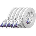 5x 0,5m CAT7 Patchkabel Flachkabel RJ45 LAN DSL Ethernet Netzwerkkabel Weiß