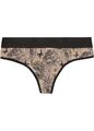 String Panty Gr. 48/50 Schwarz Kreidebeige Damen Unterwasche Dessous Neu*