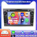 Autoradio Android 14 CarPlay GPS NAVI CD&DVD Für Opel Astra H Corsa C D Zafira B