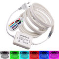 Neon LED Streifen RGB Dimmbar Flex Wasserdicht Stripe Lichtleiste Lichtschlauch