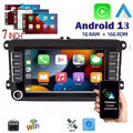 7" Apple Carplay Android 13 Autoradio GPS Navi Für 2 DIN VW GOLF 5 6 Passat Polo