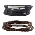 Lederkette Lederband Leder-Armband 7 mm Herren Halskette 17 - 100 cm geflochten