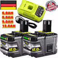 18V 12Ah 8Ah Akku für Ryobi P108 Lithium ONE Plus Akku 18V 6,0Ah / Ladegerät DE