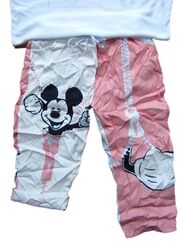 Kurze Hose Short Joggpant COMIC Reißverschluss knielang 38 40 42 44 weiß rosa