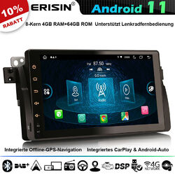 8-Kern 64GB Android 11 Autoradio GPS Navi DAB+ Für BMW 3er E46 M3 Rover 75 MG ZT