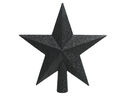 Christbaumspitze Stern Glitzer Weihnachtsbaumspitze Tannenbaumspitze schwarz
