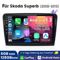 Android 13 Autoradio Carplay Für Skoda Superb 2008-2013 GPS Navi DAB+ BT 6+128GB