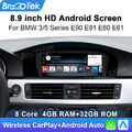 10.25" Android 14 Car Stereo Radio Carplay 4G Wifi Für BMW  3/5 er E60 E61 E90