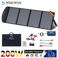 200W Solarpanel 12V Tragbar Faltbar Solarmodule Camping Wohnmobil Powerstation