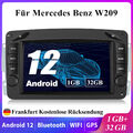 32G Navigation Android 12 7”Autoradio Für Mercedes C/CLK/G Klasse W203 W209 W639