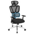 WOLTU Bürostuhl ergonomisch Schreibtischstuhl mit Netzstoff, Schwarz, BS162sz