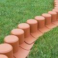 Rasenkante Palisaden Beetumrandung Beeteinfassung 4,05m terracotta 8 Modulen