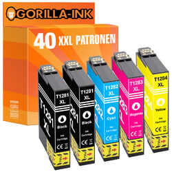 40 Patronen XXL für Epson T1281-1284 S22 SX 130 230 235 420 425 430 435 438 440