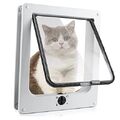 Sailnovo Katzenklappe 4-Way Magnetic Lock hundeklappe Haustiertüre Cat Flap 