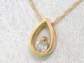 Solitär Brillant Anhänger 585 Gelbgold 14Kt Collier  Kette 1 Brillant 0,10ct