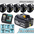 6,0Ah Batterie/Akku für Makita 18V BL1860B BL1850B Ersatzbatterie / Ladegerät