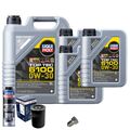 Motoröl 0W30 LIQUI MOLY Top Tec 6100 8L+BOSCH Ölfilter+Spülung+Ölablassschraube