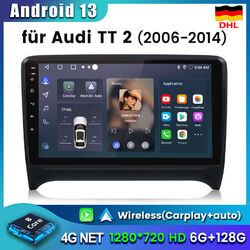 6+128GB Für Audi TT 8J 2006-2014 8Kern Carplay Autoradio Android 13 GPS NAVI DSP