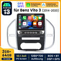 2+64G Carplay Android13 Autoradio Für Benz Vito W447 14-2022 GPS Nav WIFI BT SWC