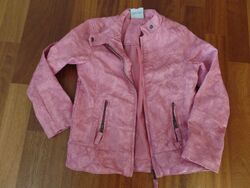 Jacke/Bikerjacke/Jacke aus Lederimitat, Topolino, Gr. 122, altrosa, used look 