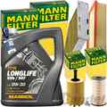 MANN INSPEKTIONSPAKET+5L MANNOL NRG 5W-30 ÖL passend für VW PASSAT B6 AUDI TDI