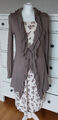 Comma Jacke Strickjacke Strickmantel Grey Beige Gr 38 Volant zum MARC CAIN Kleid