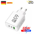 GaN Schnellladegerät, 65W, USB Typ-C Ladegerät, PD 3.0 Schnellladung