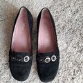 GABOR Damen Ballerina Wildlederschuhe Gr. 38,5  schwarz gebraucht