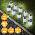 10er Set Solar Garten-Wege-Lampen BIG TUBE mit Erdpieß IP44 Steckleuchten Balkon