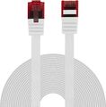 15m CAT 5e Patchkabel Flachkabel LAN Netzwerkkabel weiß RJ45 Flachband DSL