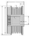 HELLA (9XU 358 038-771) Freilauf Lichtmaschine, Generator für MERCEDES