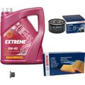 BOSCH Inspektionspaket 5 L MANNOL Extreme 5W-40 für Renault Scénic II 1.6 16V