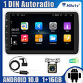 10.1" Android 10 DAB+ Autoradio 1DIN mit GPS Navigation WiFi USB RDS BT + Kamera