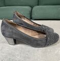 Gabor Gr. 38 Uk. 5 Damen Halbschuhe Ballerinas Slipper Pumps Schwarz Balletcore