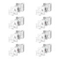 8x Netzwerkdose Cat.6A 2-Port RJ45 geschirmt weiß Kombidose Aufputz + Unterputz