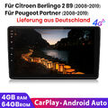 4+64GB CarPlay Autoradio GPS 4G WIFI DAB Für Citroen Berlingo B9 Peugeot Partner