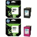 Original Original HP 300XL Schwarz CC641EE & Farbe CC644EE Tintenpatronen 2er Pack