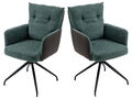 2er Set Drehstuhl Mark Esszimmerstuhl Küchenstuhl Lounge Sessel Polsterstuhl