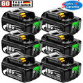 6X Original 18V 6Ah 9Ah 12Ah Akku Für Makita BL1850 BL1830 BL1860B Led Anzeige