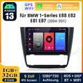 FOR BMW 1 SERIES E88 E82 E81 E87 08-12 ANDROID 13 CAR STEREO RADIO CARPLAY GPS