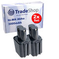 2x TradeShop Ni-MH Akku für Bosch Universalschere GUS 9,6V / Ersatz 9,6V 3000mAh