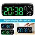 LED Wecker Digital Alarm Wecker USB Tischuhr mit Uhrzeit/Datum/Tag/Temperatur