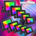 RGB LED Fluter Außen Strahler Dimmbar Flutlicht Scheinwerfer Gartenlampe 10-100W