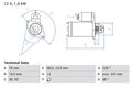 BOSCH 0 986 019 361 Starter für CHEVROLET,HONDA,OPEL,VAUXHALL